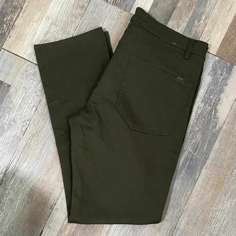 Jachs Olive Green Slim Straight Chinos